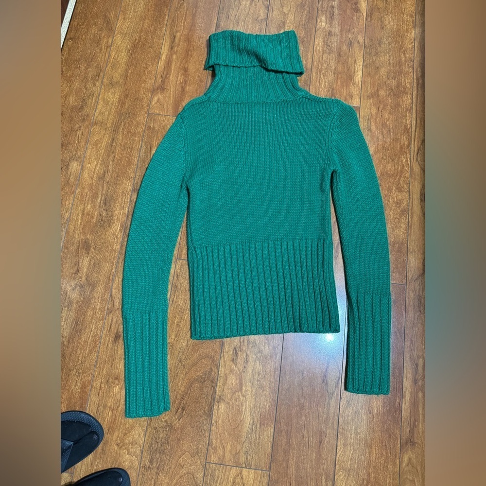 Emerald Green Turtleneck Sweater